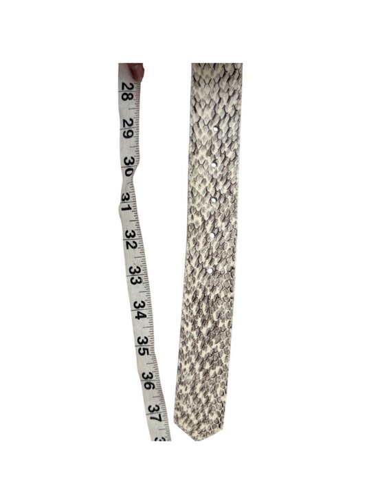Ritz Snake Skin Belt With Gold-Tone Buckle M/L Size Cream & Black Pattern main image 6